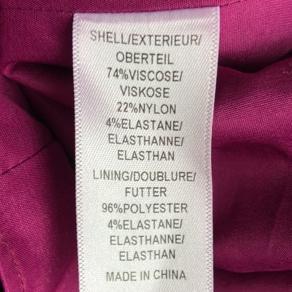 Beautiful fuschia beaded neckline Adrianna Papell dress 6 - Picture 10 of 13